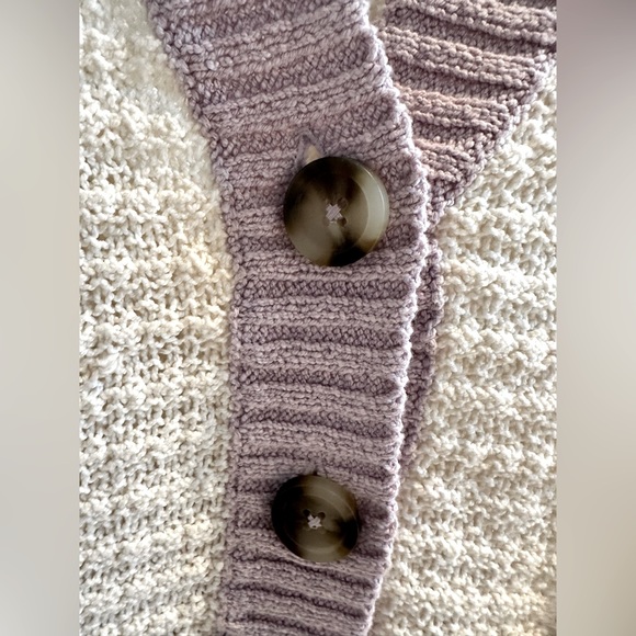 Madewell Kokomo Color Block Cardigan in Antique Cream - Picture 3 of 4